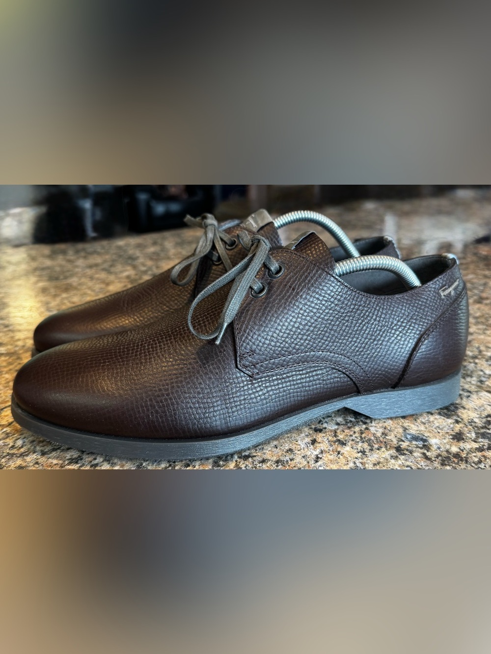 Salvador Ferragamo World Mens Soft Soled Brown Leather Dress Shoes Sz 10 EE /EEE